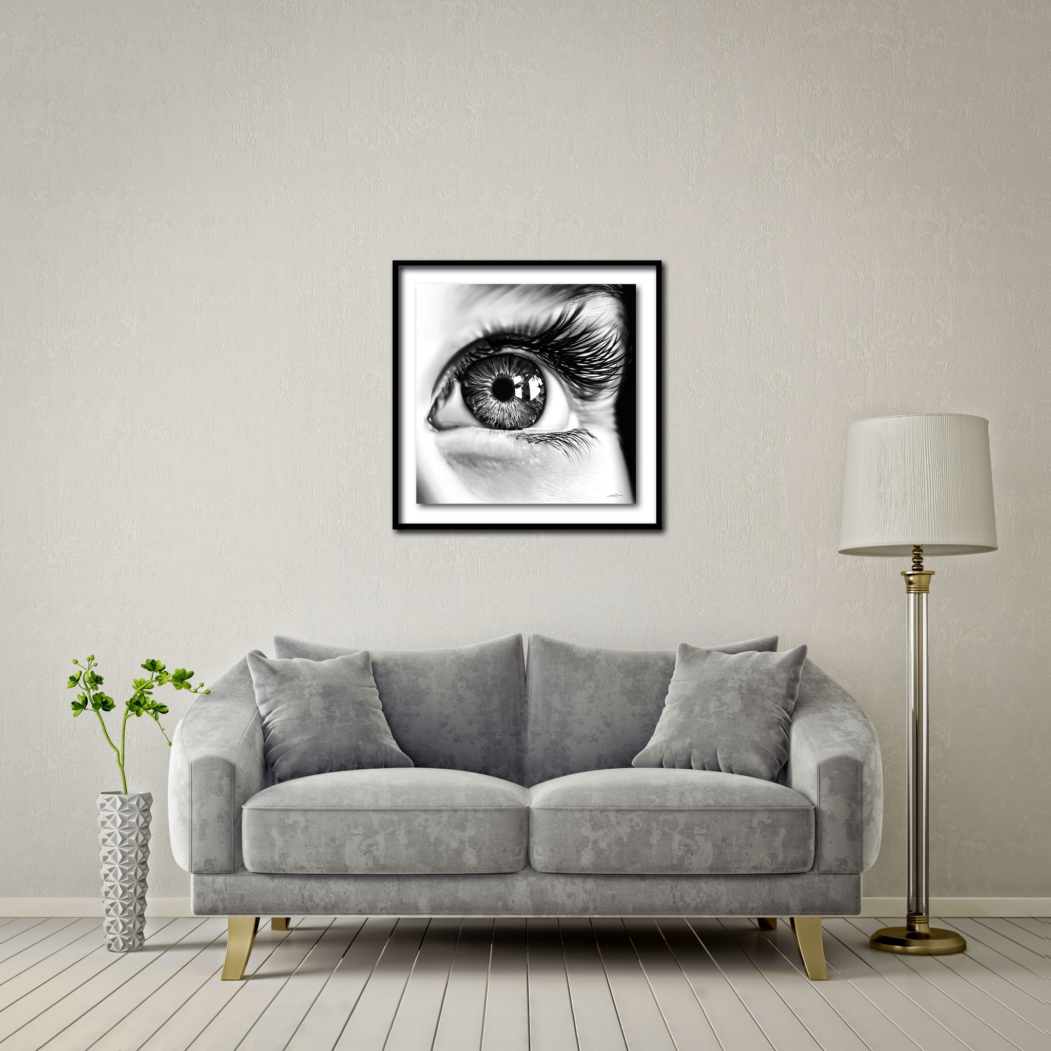 Behold the Cross Standard - Artist Print with Frame (Print Size:60cm x 60cm; Framed Size 74cm x 74cm)