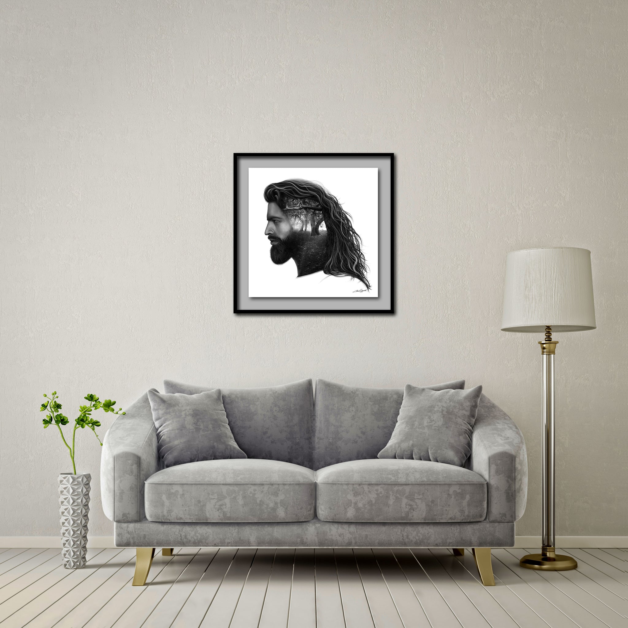 Gethsemane Standard - Artist Print with Frame (Print Size:60cm x 60cm; Framed Size 74cm x 74cm)