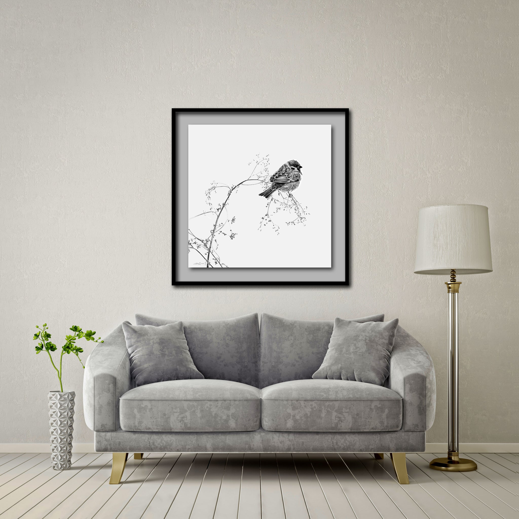 Do Not Worry About Tomorrow Large Format - Artist Print with Frame (Print Size:80cm x 80cm; Framed Size 94cm x 94cm)