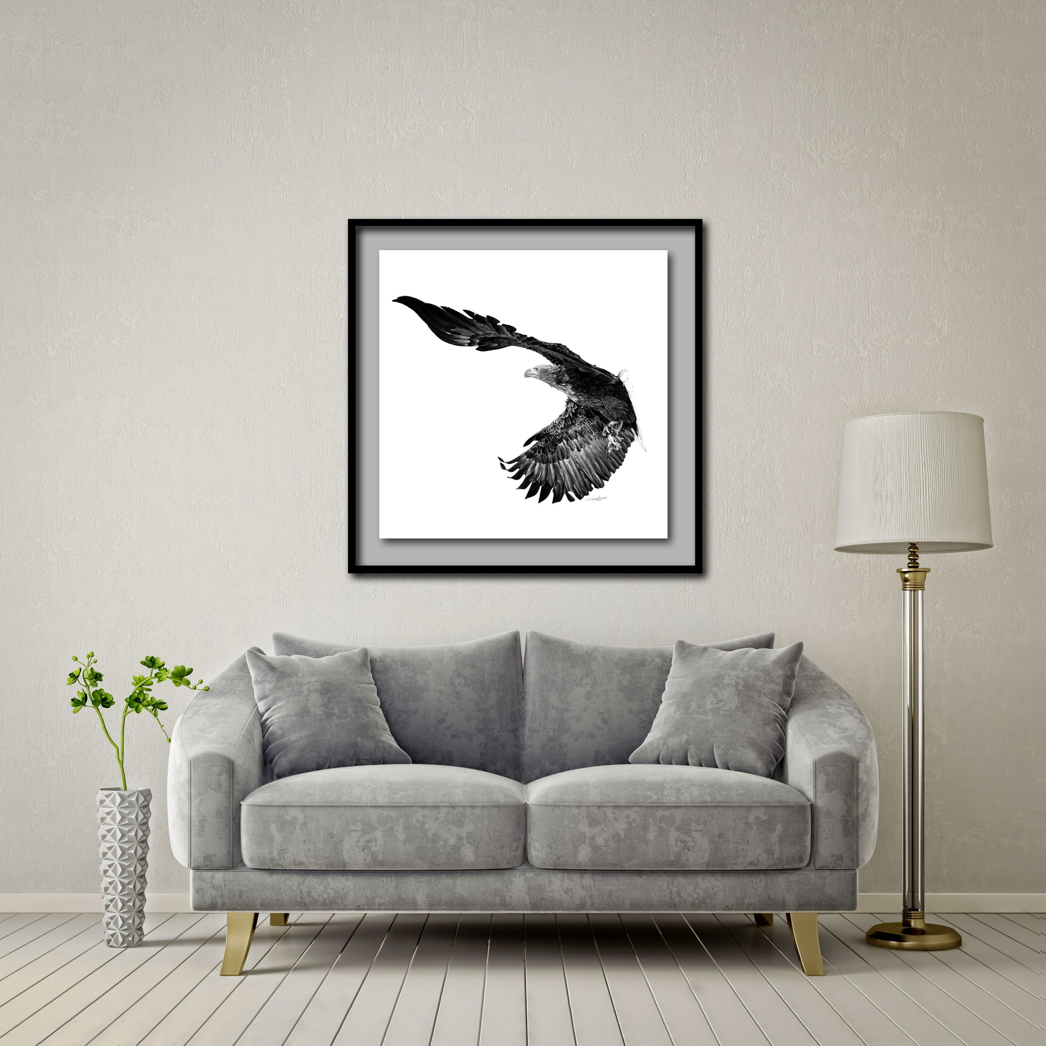 The Overcomer Large Format - Artist Print with Frame (Print Size:80cm x 80cm; Framed Size 94cm x 94cm)