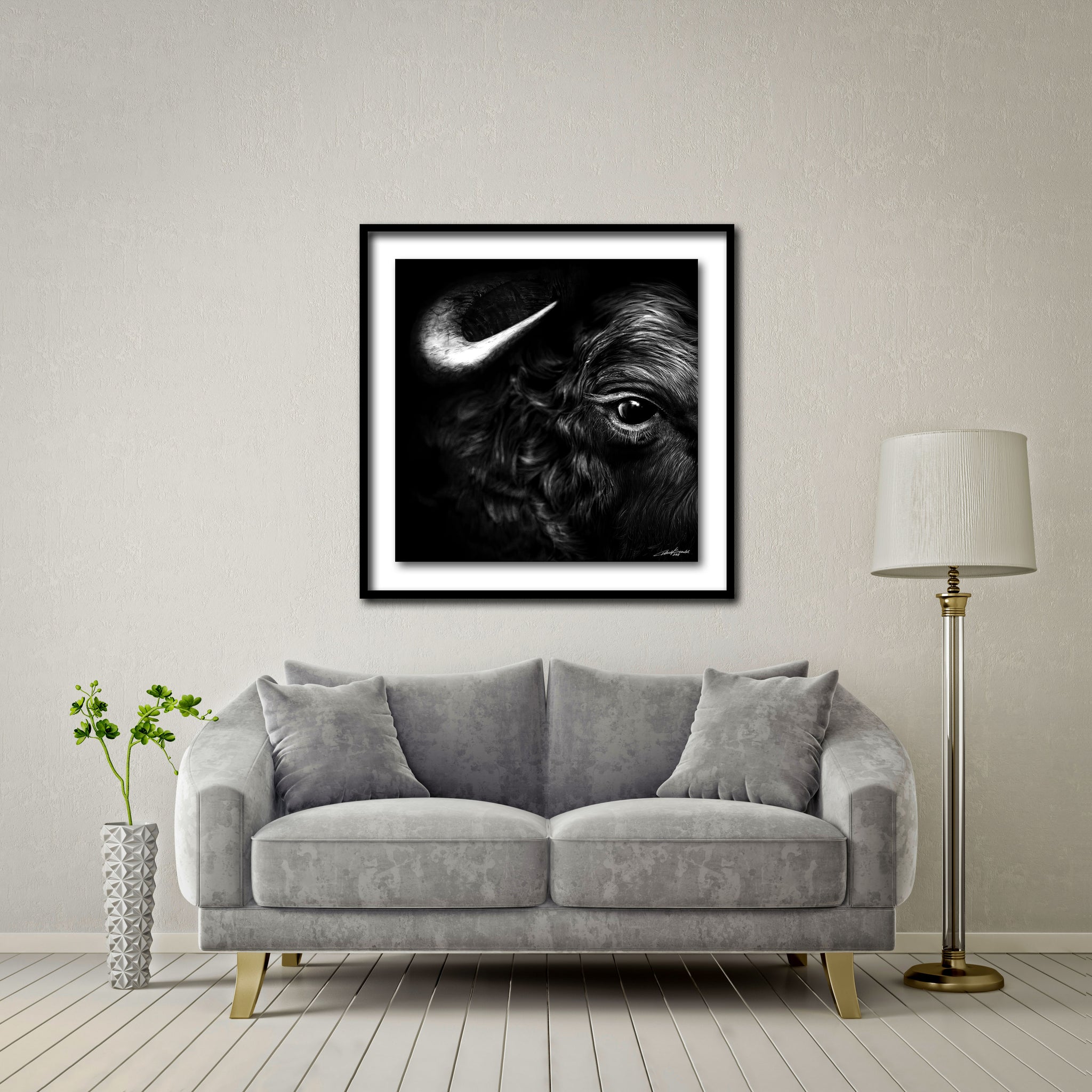 Yoke Large Format - Artist Print with Frame (Print Size:80cm x 80cm; Framed Size 94cm x 94cm)