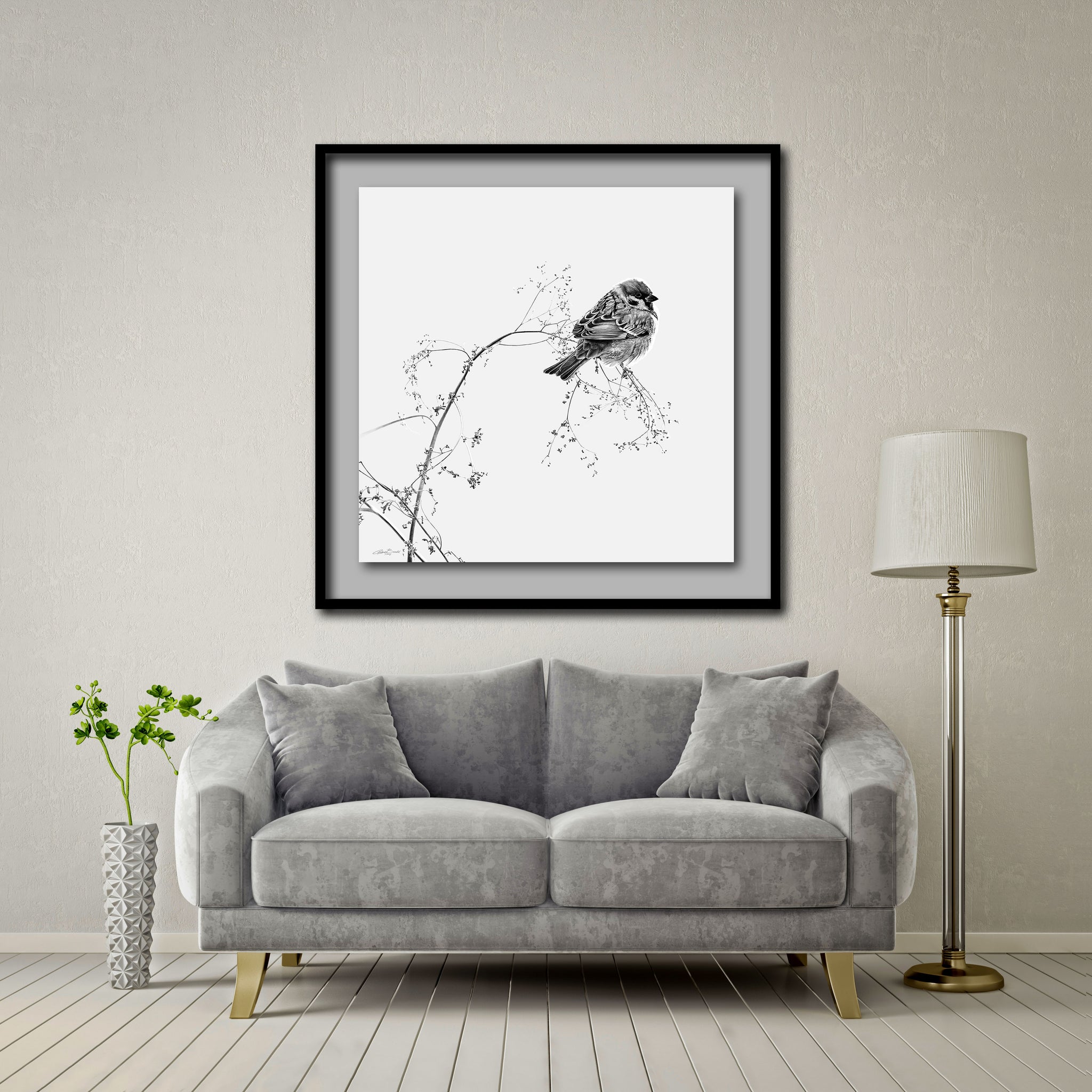 Do Not Worry About Tomorrow Giant Format - Artist Print with Frame (Print Size:100cm x 100cm; Framed Size 114cm x 114cm)