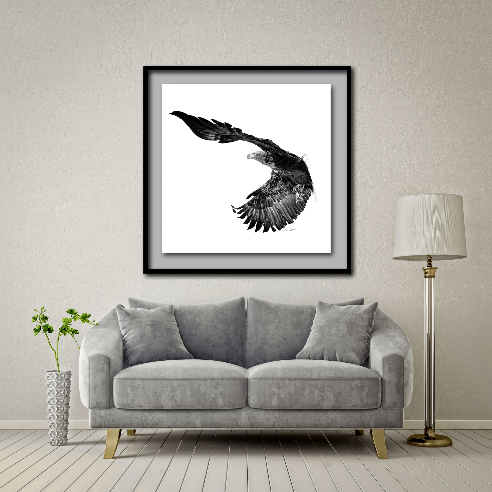 The Overcomer Giant Format - Artist Print with Frame (Print Size:100cm x 100cm; Framed Size 114cm x 114cm)