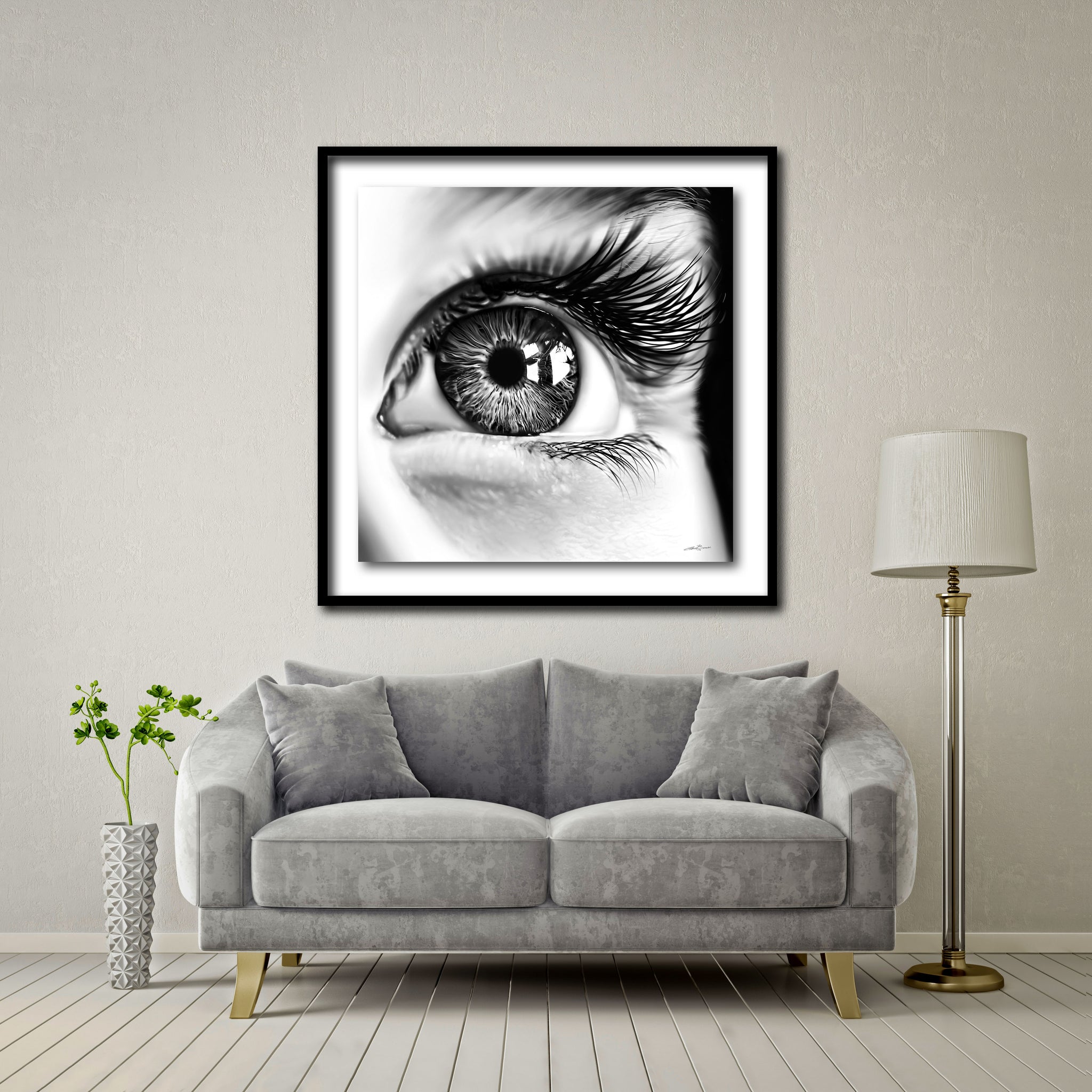 Behold the Cross Giant Format - Artist Print with Frame (Print Size:100cm x 100cm; Framed Size 114cm x 114cm)