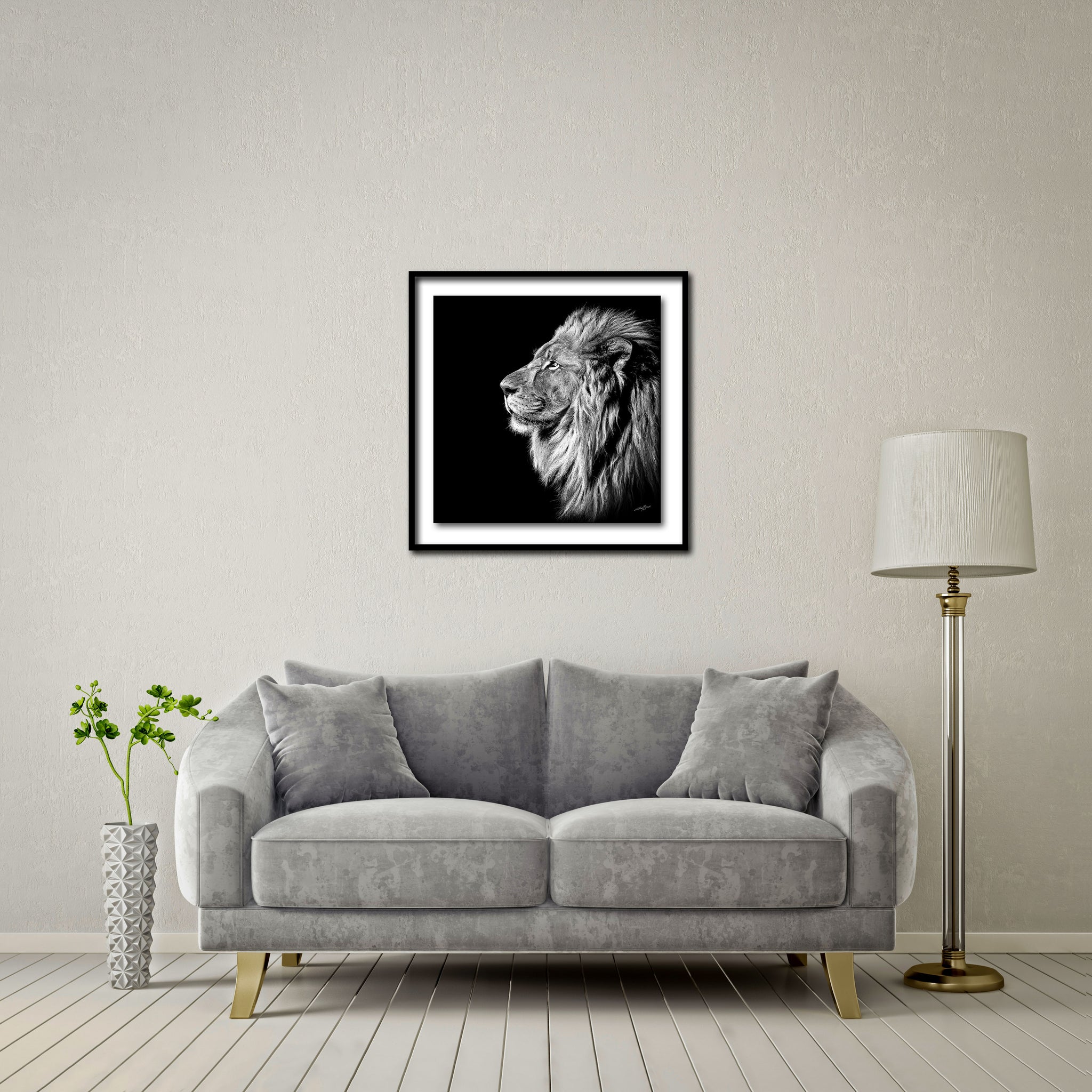 King Of Kings Standard - Artist Print with Frame (Print Size:60cm x 60cm; Framed Size 74cm x 74cm)