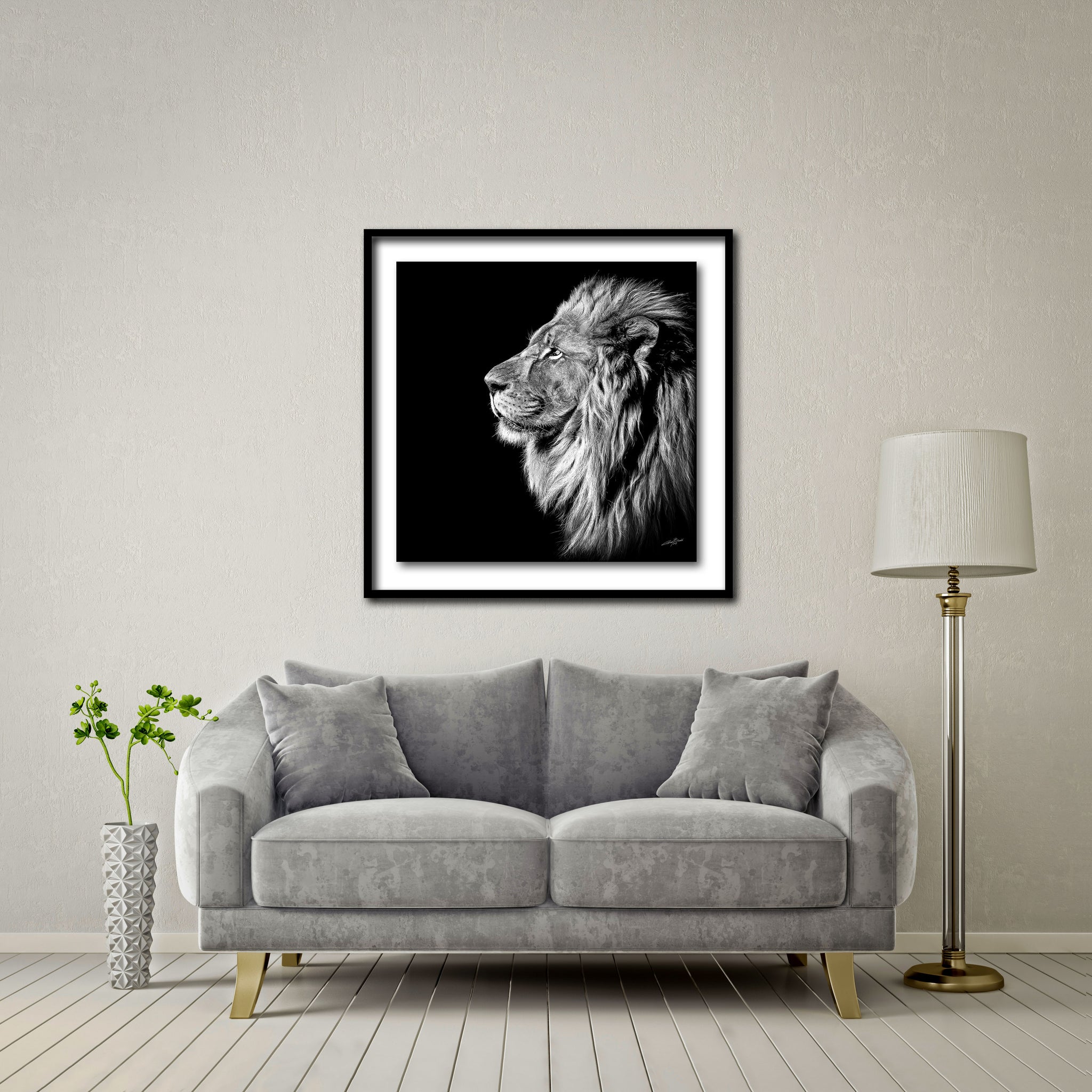 King Of Kings Large Format - Artist Print with Frame (Print Size:80cm x 80cm; Framed Size 94cm x 94cm)