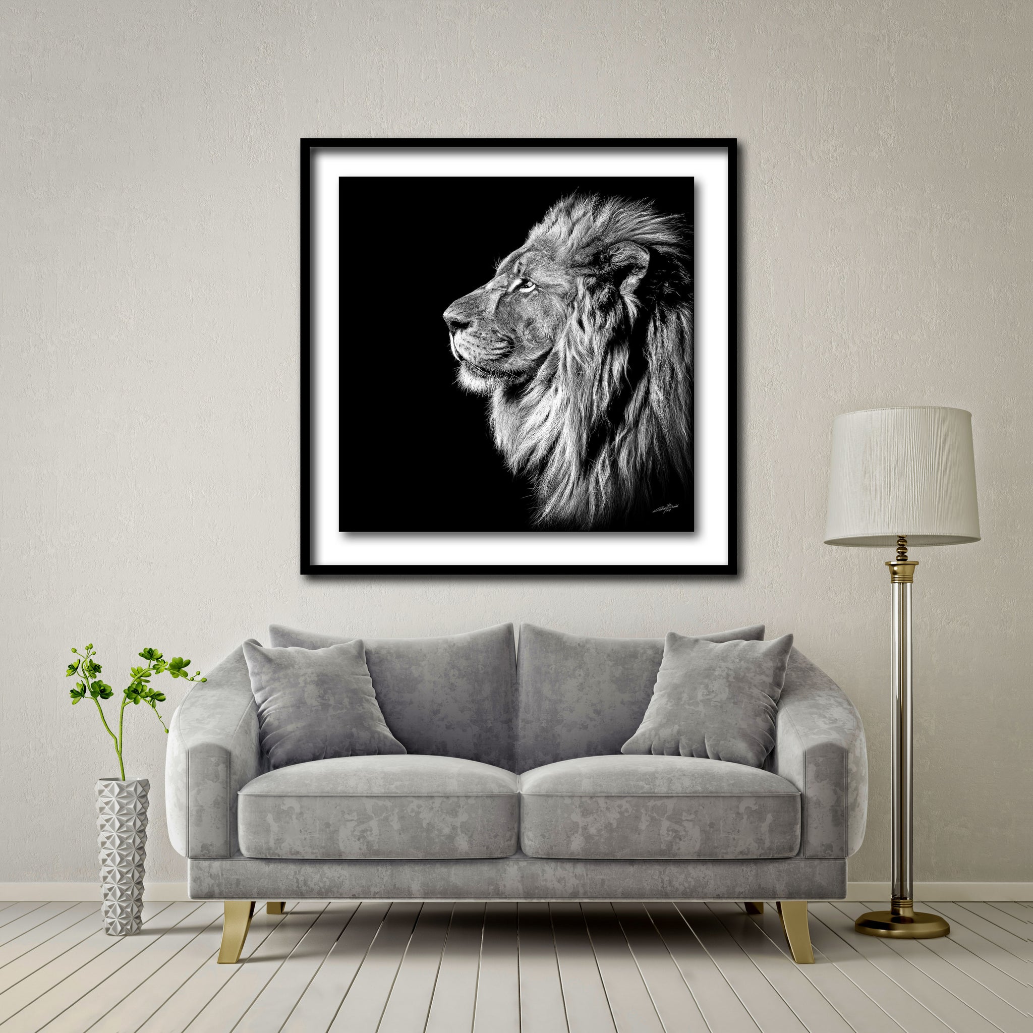 King Of Kings Giant Format - Artist Print with Frame (Print Size:100cm x 100cm; Framed Size 114cm x 114cm)