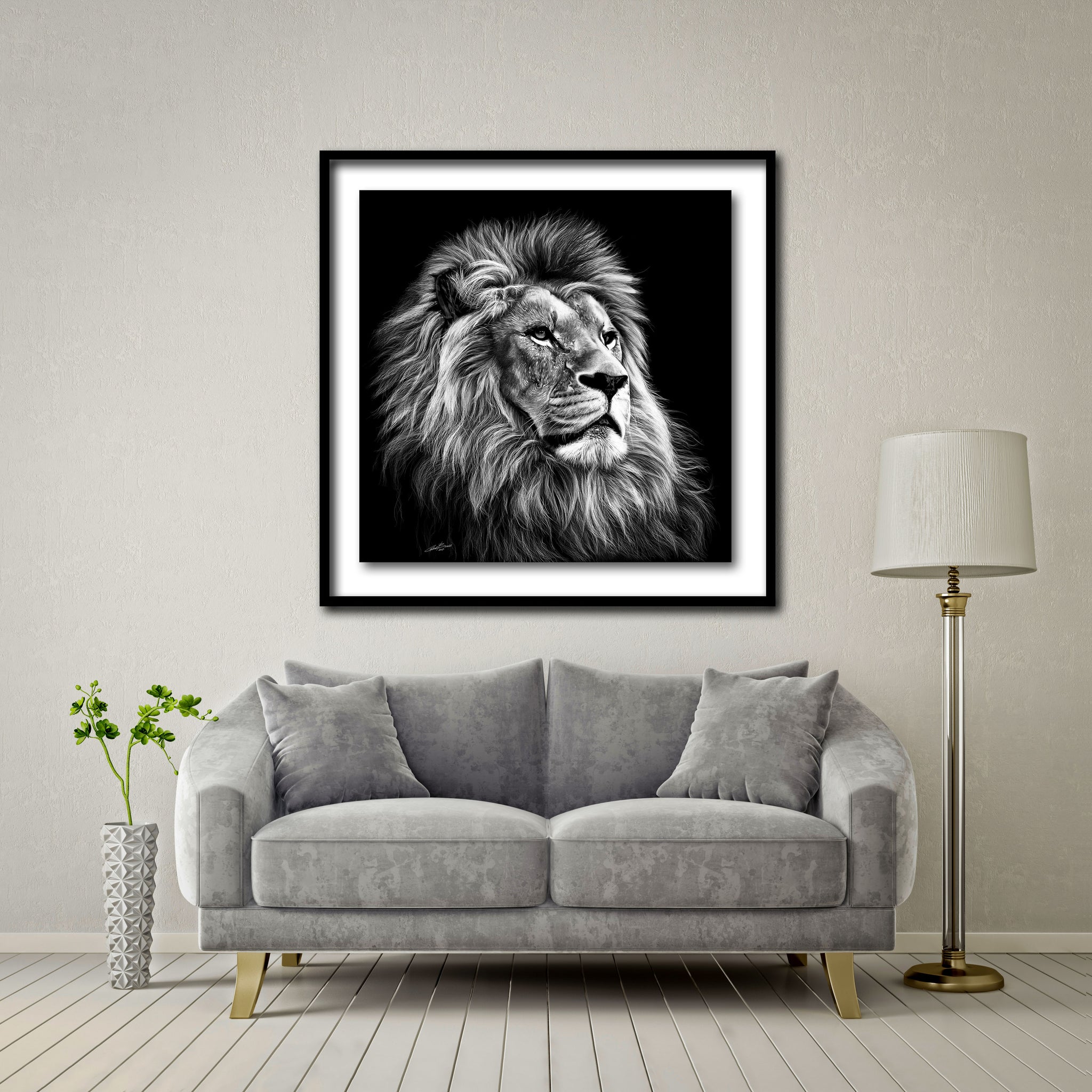 Majesty Giant Format - Artist Print with Frame (Print Size:100cm x 100cm; Framed Size 114cm x 114cm)