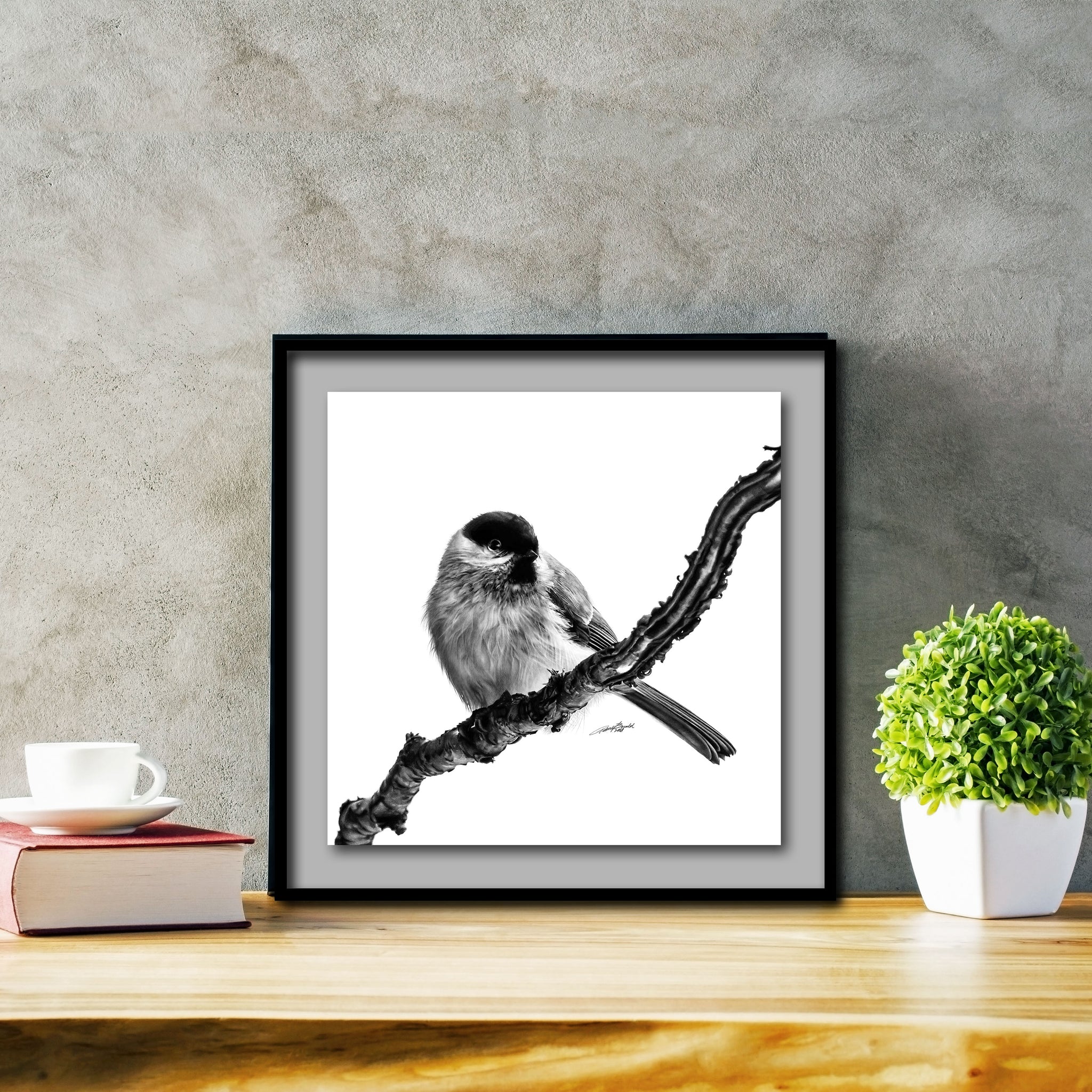 Birds Of The Air Classic - Artist Print with Frame (Print Size:30cm x 30cm; Framed Size 44cm x 44cm)