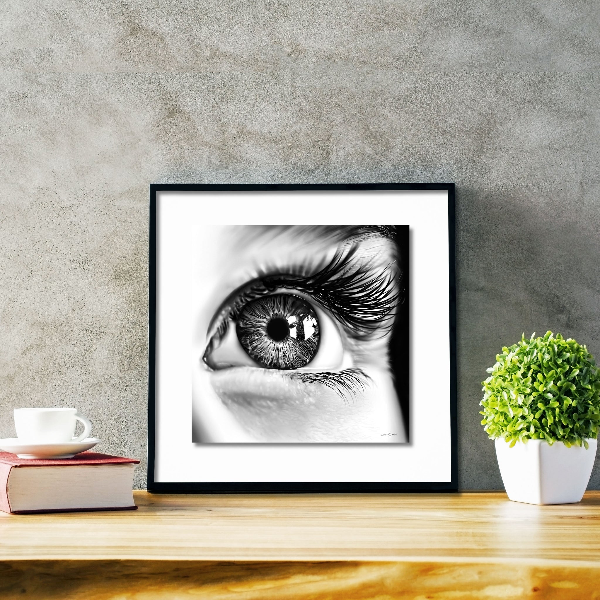 Behold the Cross Classic - Artist Print with Frame (Print Size:30cm x 30cm; Framed Size 44cm x 44cm)