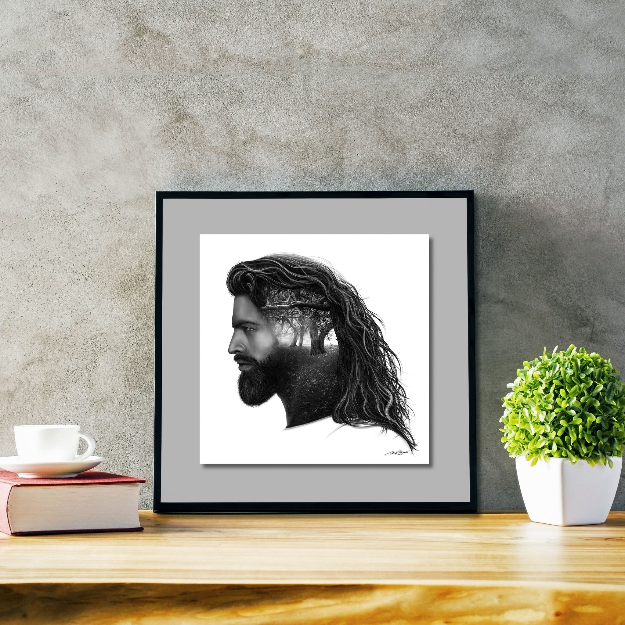 Gethsemane Classic - Artist Print with Frame (Print Size:30cm x 30cm; Framed Size 44cm x 44cm)