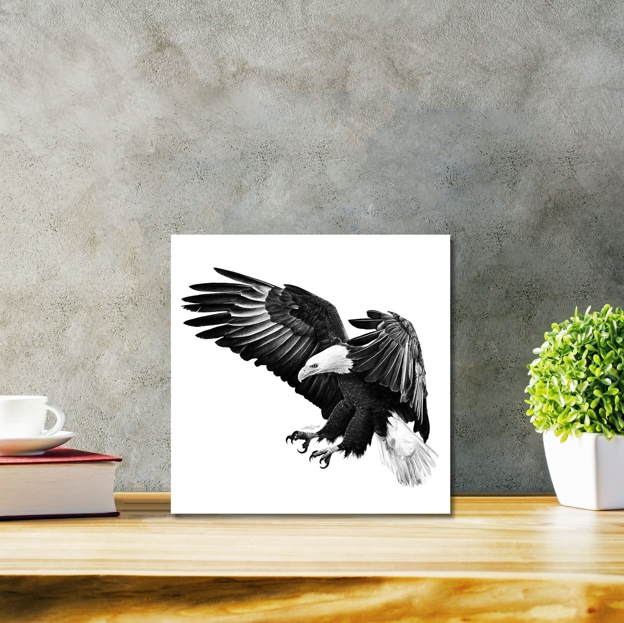 Under The Shadow Of His Wings Classic - DIASEC Print 30cm x 30cm