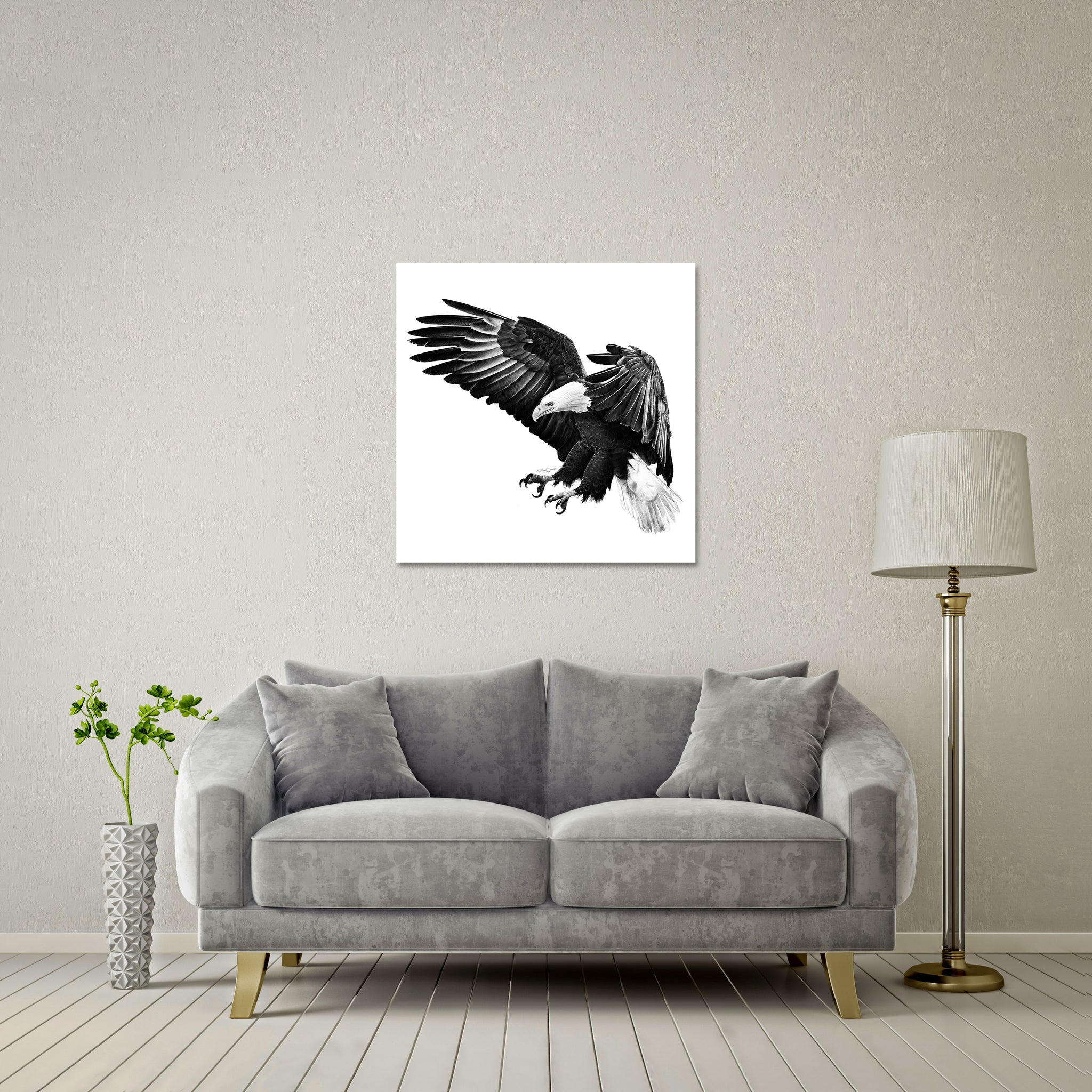 Under The Shadow Of His Wings Large Format - DIASEC Print 80cm x 80cm