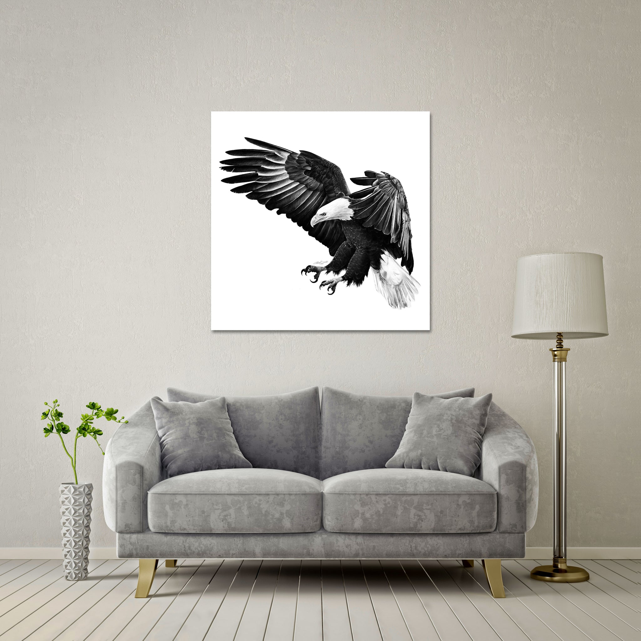 Under The Shadow Of His Wings Giant Format - DIASEC Print 100cm x 100cm