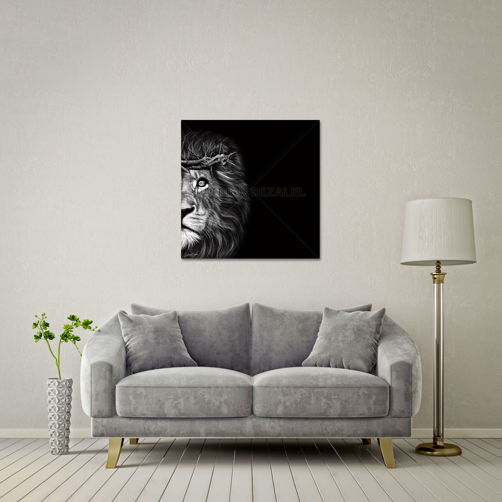 Crown Of Thorns - Lion Large Format - DIASEC Print 80cm x 80cm