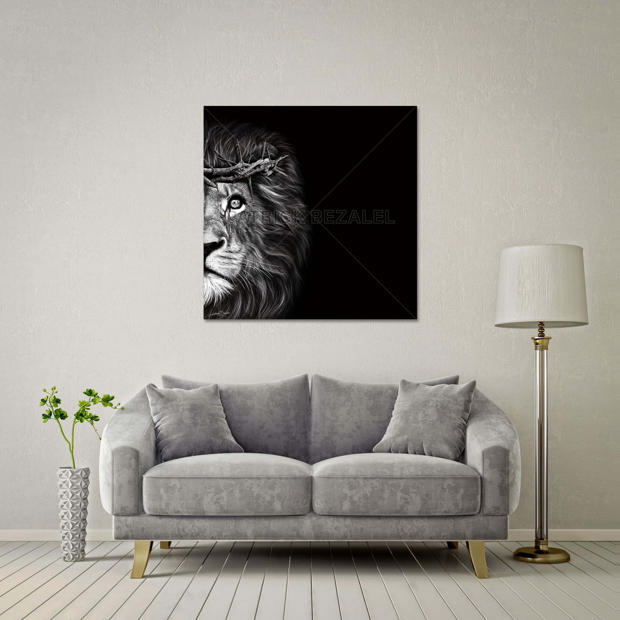 Crown Of Thorns - Lion Giant Format - DIASEC Print 100cm x 100cm