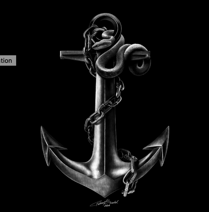 Bronze Serpent Giant Format - DIASEC Print 100cm x 100cm